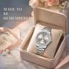 LIGE Elegant Trend Woman Watch Luxury Fashion Classic Auto Date Diamond Dial Waterproof Luminous Quartz Women's Wristwatches+Box