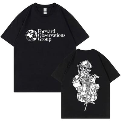 Футболки с графическим принтом Forward Observations Group, мужские и женские модные футболки большого размера с круглым вырезом, готические винтажные футболки с коротким рукавом