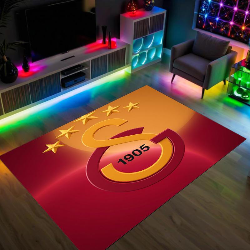 Дизайн Galatasaray FC Хрустальный Велюровый Ковер Уютный Не?Нескользящий ковер с принтом для спальни, гостиной, прихожей