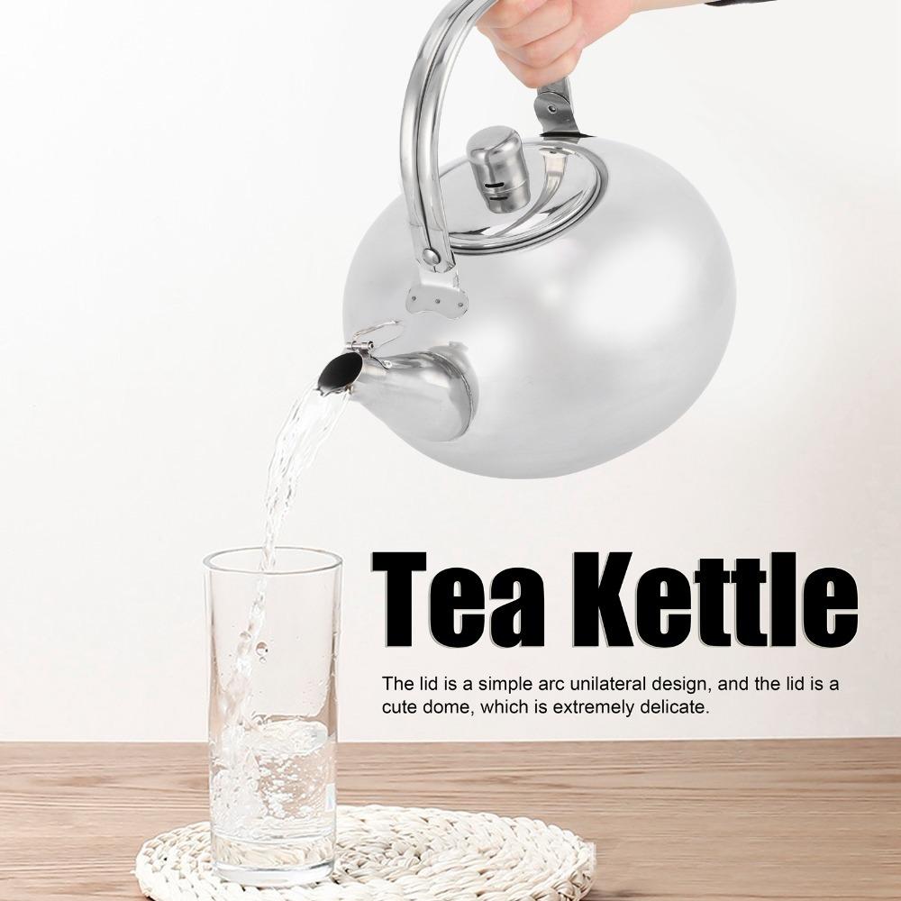 20cm/7.9in Stainless Steel Teapot Removable Infuser Water Kettle Loose Leaf Teapot Kitchen