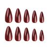 24 Pieces New Valentine's Day Cat's Eye Nail Patch Nail Art Red Solid Color Wear Nail Almond Nail Patch
