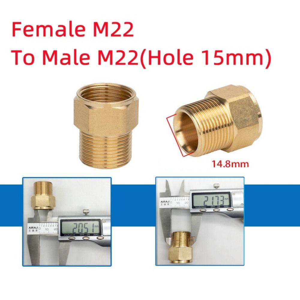 1Pcs 3/8" 1/4" M14 M18 M22 Thread Hose Connector Transitional Joints  for High Pressure Washer Torch