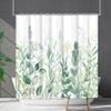 Зеленое растение Водонепроницаемая и устойчивая к плесени полиэстеровая шторка для ванной комнаты Шторка для душа Разделительная шторка Без пробивания