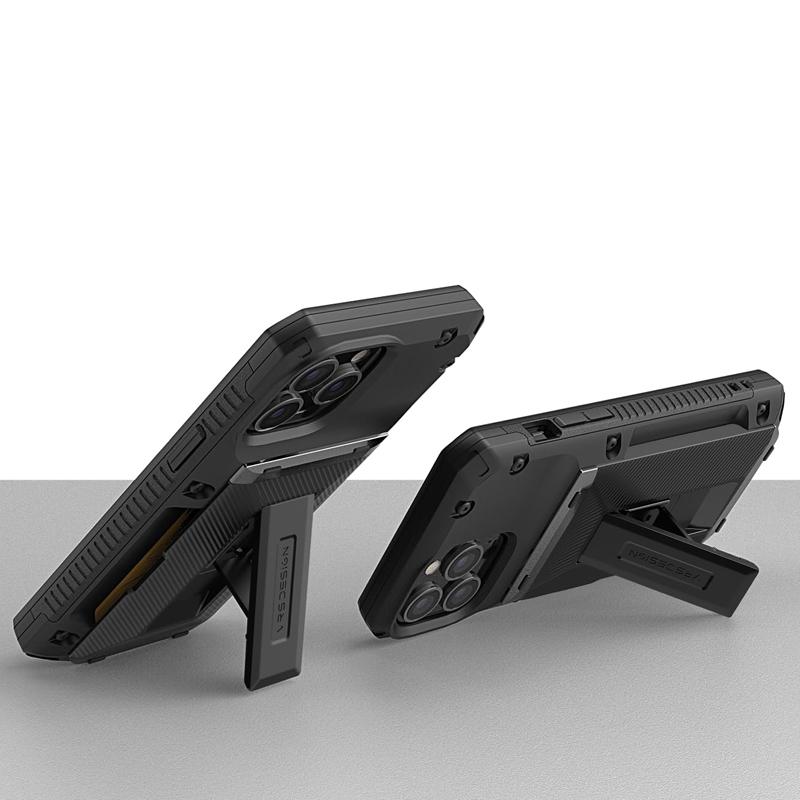 Роскошный держатель для карт с подставкой, функциональный прочный чехол для телефона, совместимый с iPhone 16, 15, 14, 13, 12, 11 Pro Max