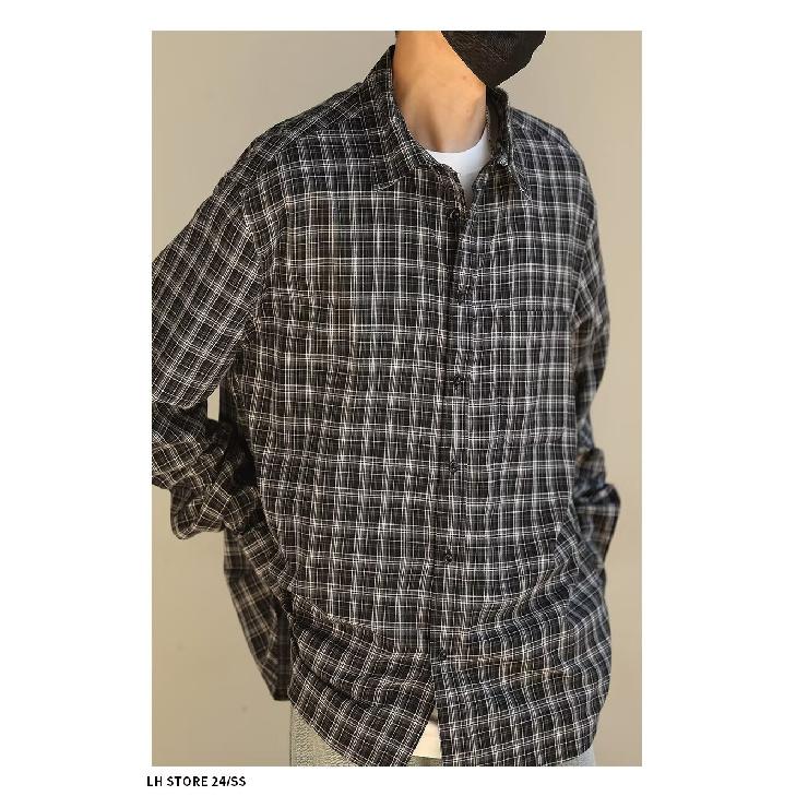 2024 Letter Long Sleeve Shirt Japanese Hong Kong Style Ins Loose Shirt Boys Summer Trendy Versatile Casual Coat