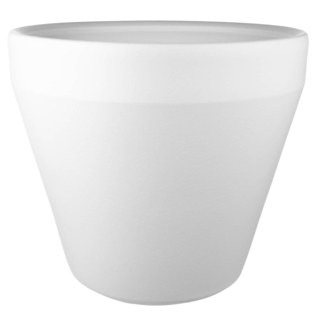 KADAX Doniczka Donica Duża Osłonka Na Kwiaty 39cm Okrągła Ogrodowa Kwietnik Biała