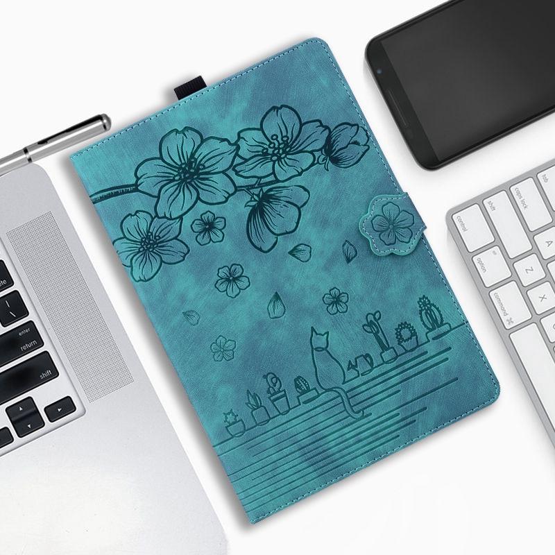 Чехол из искусственной кожи с мультяшным котом для Lenovo Pad Pro 2022, откидная крышка с регулируемым углом наклона для Lenovo Tab M10 Plus (3-е поколение) M10 Plus M9 Вкладка P11 P11 Pro