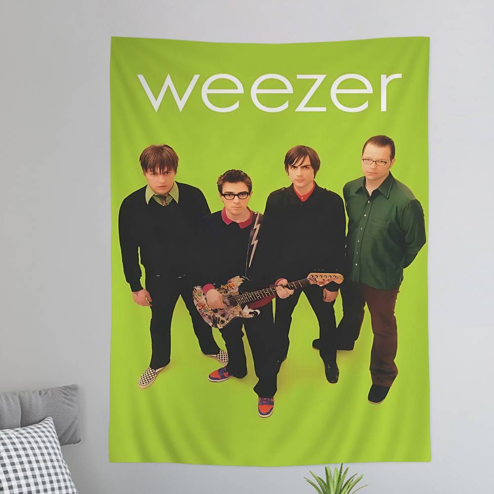 Classic Alternative Rock Band W-Weezer Tapestry Art Printing Japanese Wall Tapestry Anime Wall Hanging Home Decor