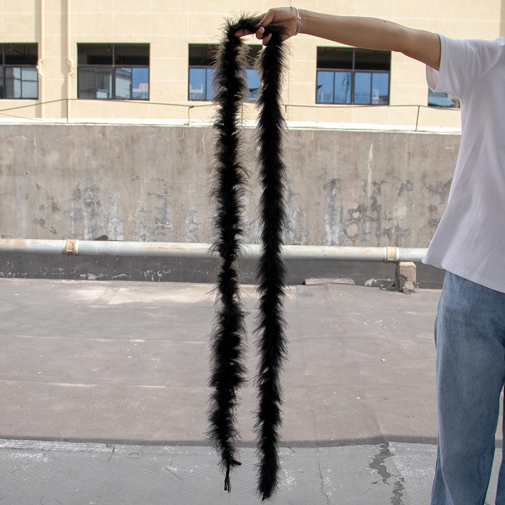 2M Turkey Marabou Feather Boa 11-50g for Scarf Clothing Christmas Tree Decor Shawl Craft Costume Wedding Dress Plume Accessories