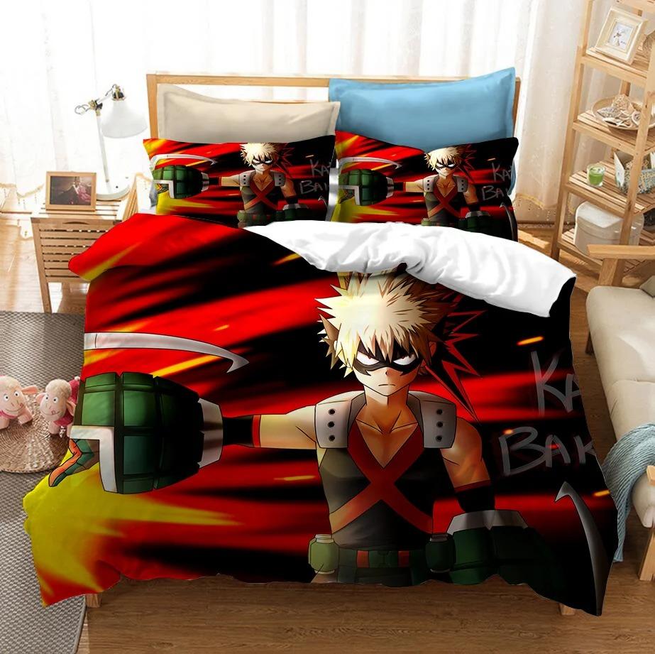 Japan Anime My Hero Academia 3D Printed Bedding Set Duvet Covers Pillowcases Comforter Bedding Set Bedclothes