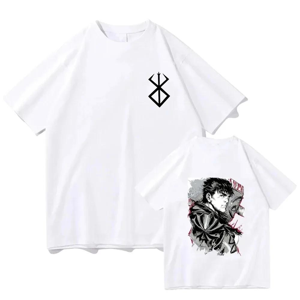 Футболка Berserk Guts Funny T Shirt Men Cool Manga Japanese Anime Women Cotton Harajuku Manga Hip hop Oversize T Shirt Tops