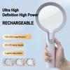 Large Lens Handheld Magnifier 10X 25X Rechargeable Magnifying Glass 29 LEDs 3 Gears Adjustable Magnifier for Seniors Reading
