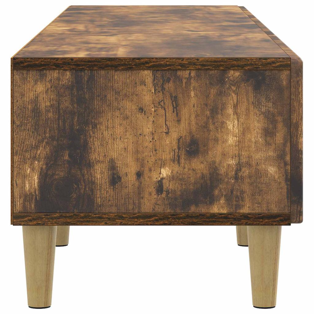 TV Stand Smoked Oak 147 x 34.5 x 30 cm Engineered Wood