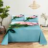 Pink Floral Bed Sheet Set Pillowcase Bedding Linens Cover Flower Queen King Twin Full Size for Single Double Bed Soft Thin