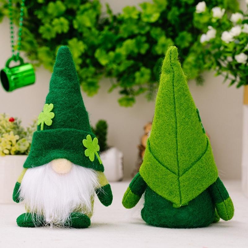 Patrick Day Gnome Decorations Handmade Gnome Ornament, Handmade Gnome Gift for Kid Adult Patrick Day Festival