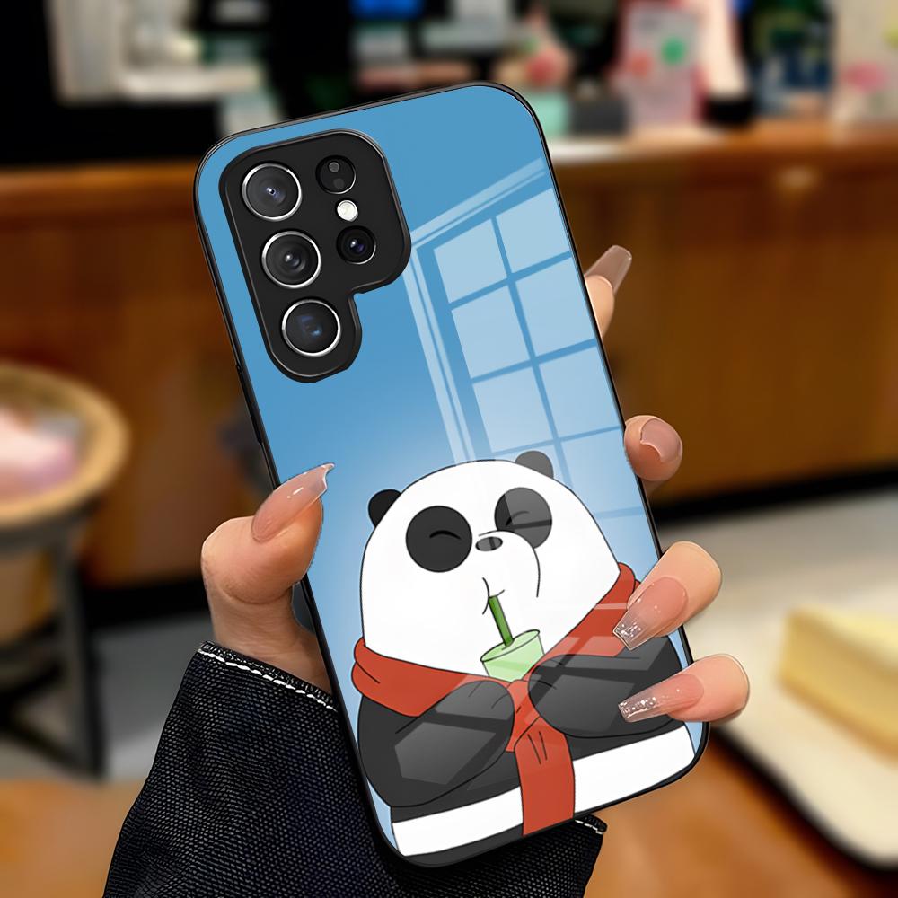 Funny P-Panda Phone Case For Samsung A25 A13 A33 5G A54 A36 A35 A56 A52 A14 Shockproof Glass Cover