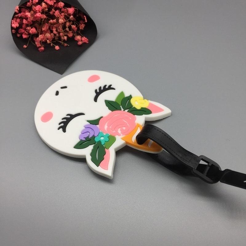 Привлекательный дорожный инструмент для посадки животных багажная бирка этикетка мультфильм держатель имени силикагеля 1 шт