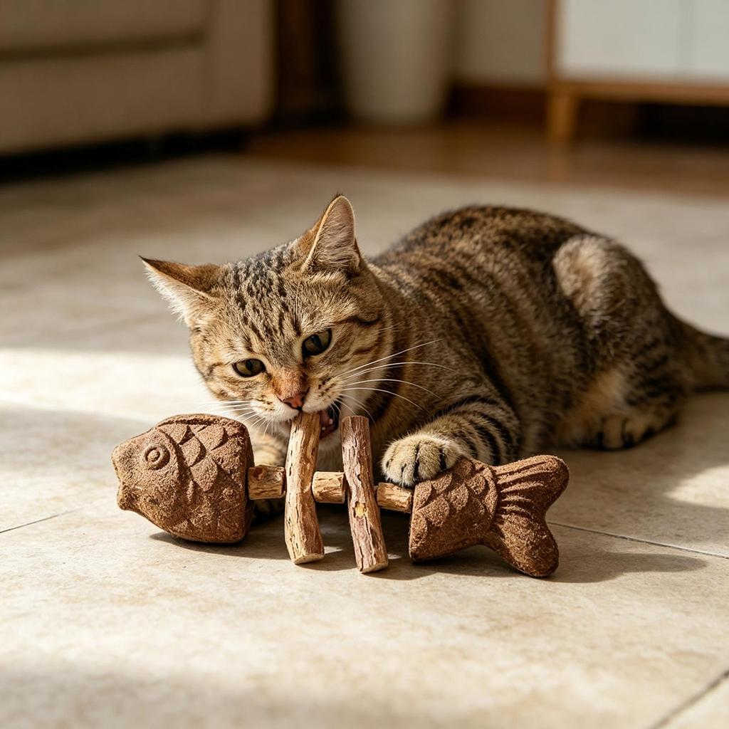 Кошачья мята Серебряная лоза Рыбья кость Игрушка-грызунок для кошек Натуральный Мататаби Палочка для чистки зубов Интерактивная игра Помощь при прорезывании зубов для домашних кошек