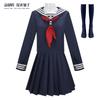 Game Hinako Shimizu Cosplay Costume Silent Women's School Jk Uniform Hill Navy Blue Sailor Suit Hallowen Carnival Party Outfit