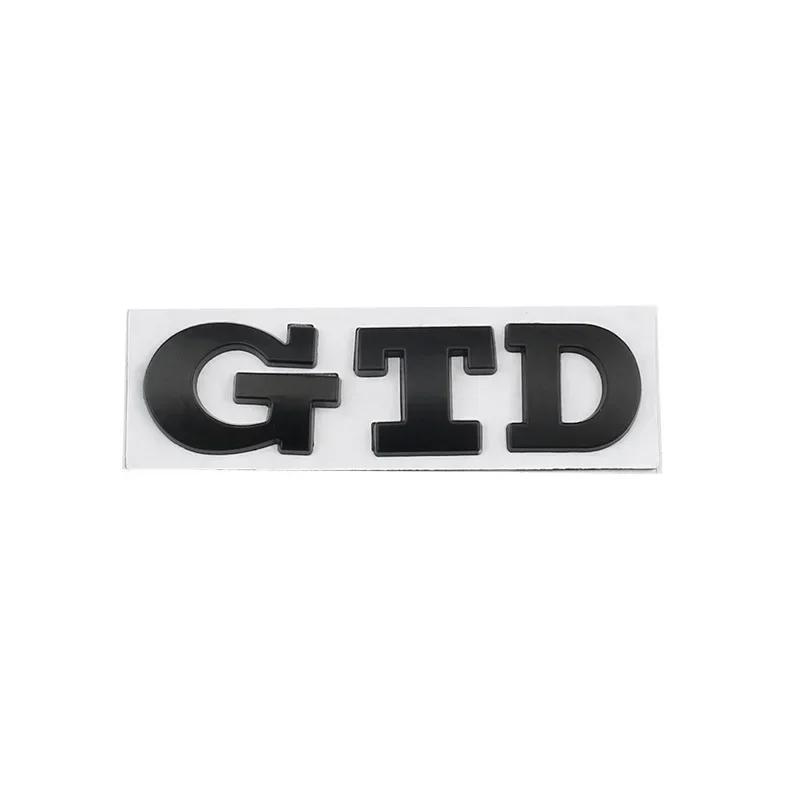 AABIP1 3D Metal Letters GTD Logo Car Rear Trunk Boot Emblem Badge Sticker Decals for Volkswagen VW Golf 7 6 5 4 MK2 MK4 MK5 MK6 MK7
