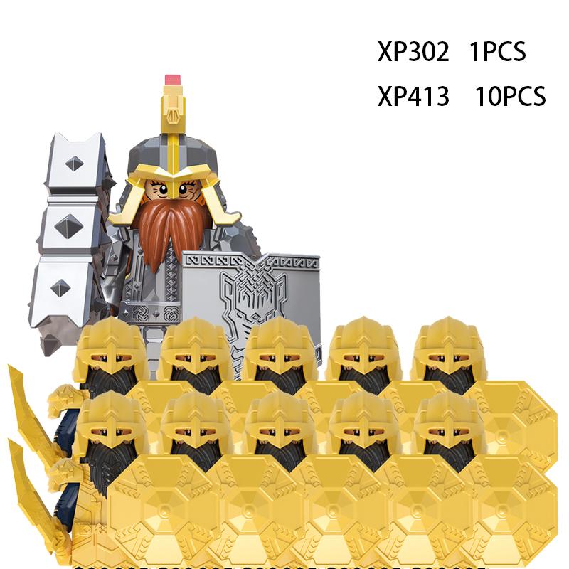 Medieval Elf Rohan Soldiers Guard Army Lotr Action Figures Mini Bricks Doll Assemble Building Blocks DIY Toys for Kid Gifts