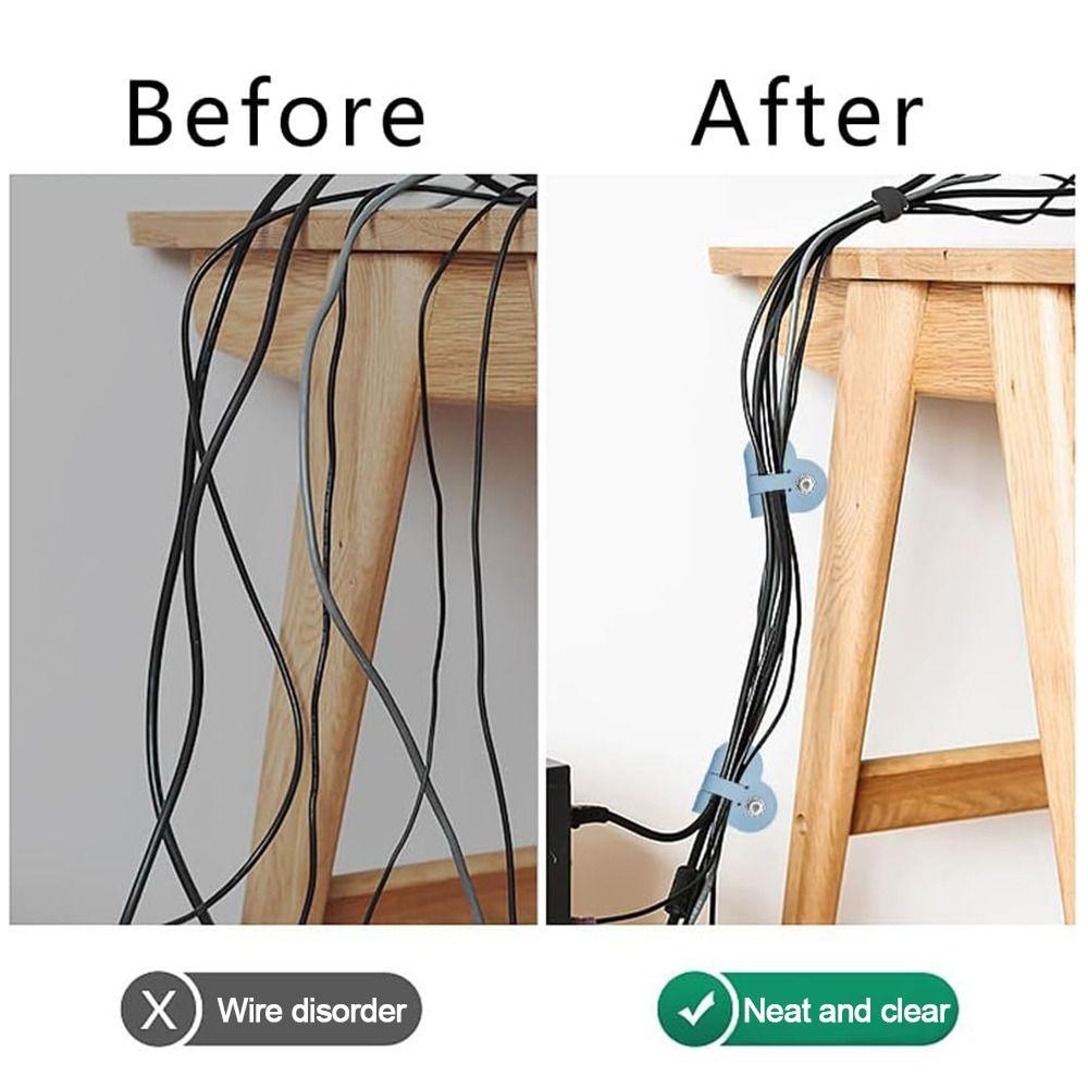 Leather Cable Management Cord Organizer Winder Tie Cable Winder Desktop Storage