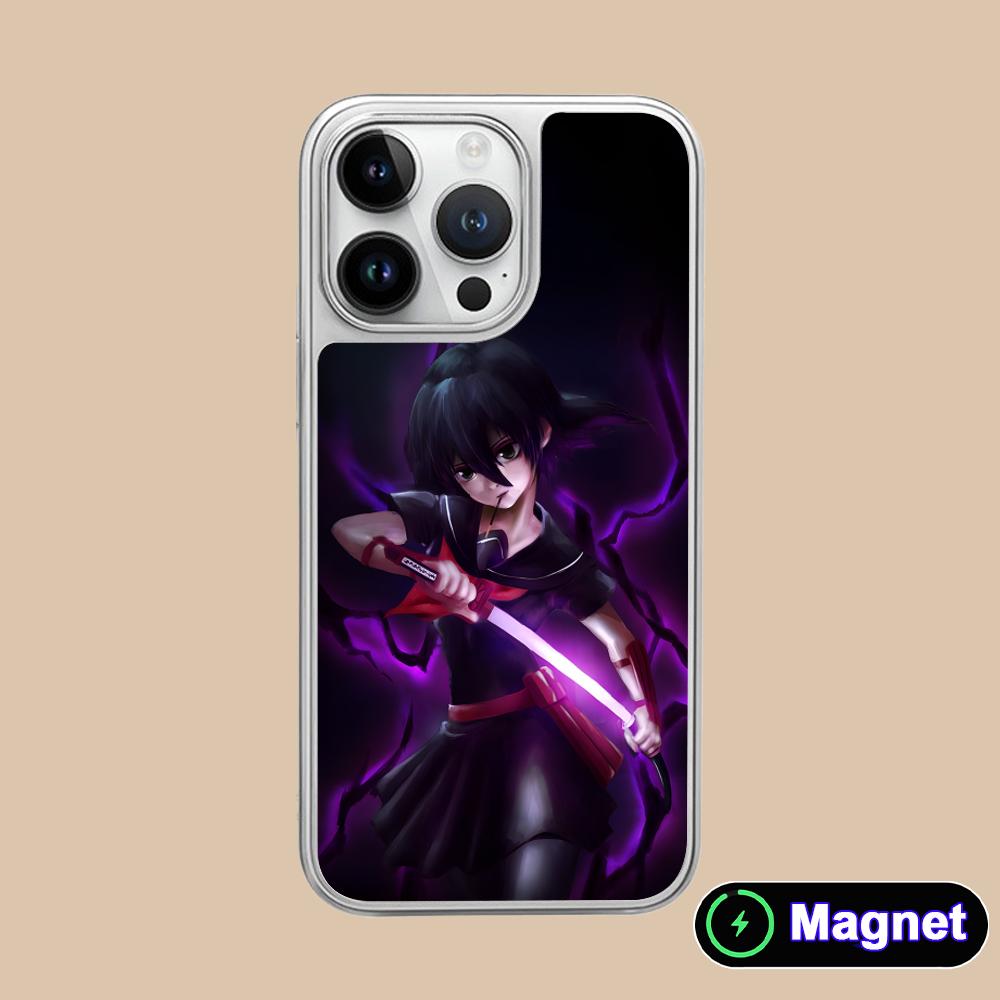 Чехол для мобильного телефона Akame Kurome с серебряным покрытием Magsafe для iPhone 17 16 15 14 13 12 11 Air Pro Max Plus Цветная крышка