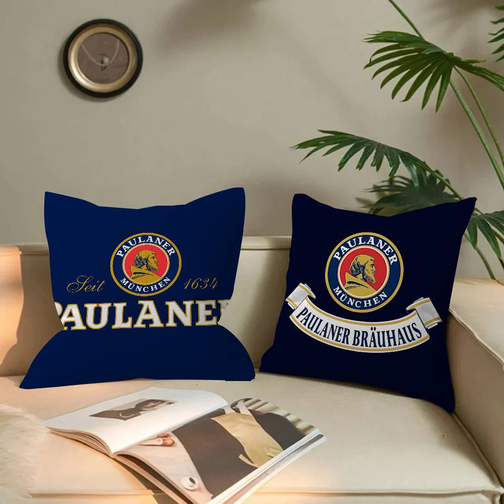 German Beer Paulaner Personalized Pillow Cover Kids Bedroom Wild Party Decor Pillowcase Kid Birthday Shower Gift