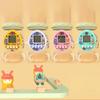2Pcs Cute Cartoon Mini Handheld Electronic Pet Game Console Random Color Virtual Pet Raising Machine Electronic Toy