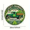 Деревянная винтажная деревянная табличка Lucky'S Shamrock Delivery - высококачественная круглая табличка в виде венка, подходит для двери, стены, дома, комнаты, фермы, улицы, магазина