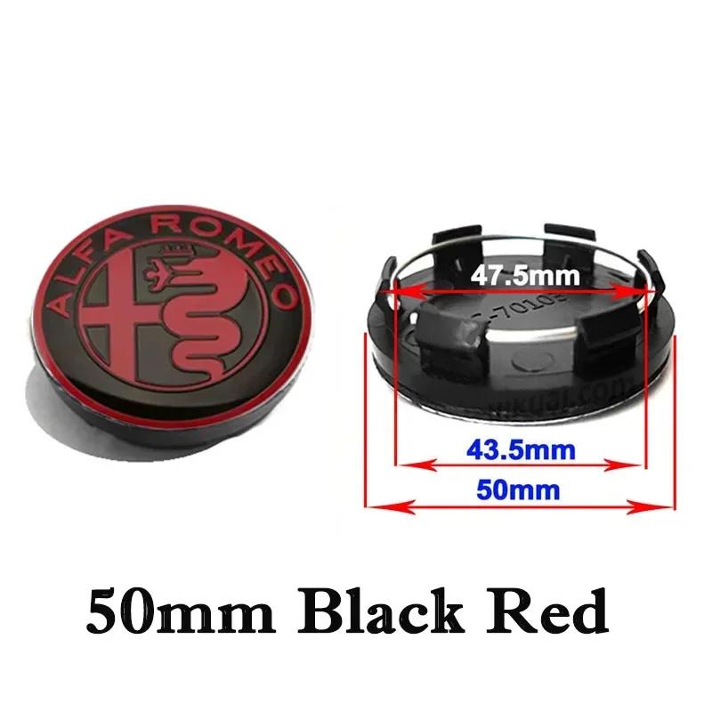 4pcs 50mm 56mm 60mm Alfa Romeo Rim Dust-Proof Cover Sticker Car Styling Accessorie Wheel Center Hub Caps Badge Logo Emblem Decal