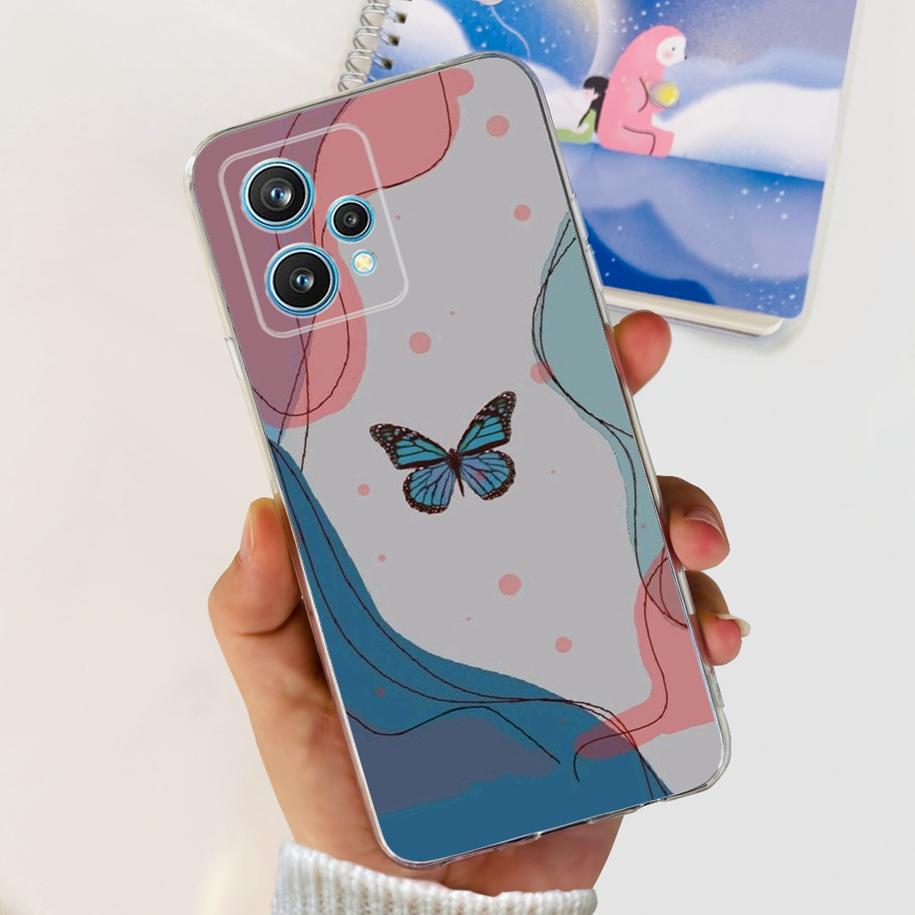 Чехол для OPPO Realme 9 Pro Plus 5G RMX3392 Модный силиконовый мягкий чехол с бабочкой для Realme 9 Pro+ Чехол Realme9 Ударопрочный Funda