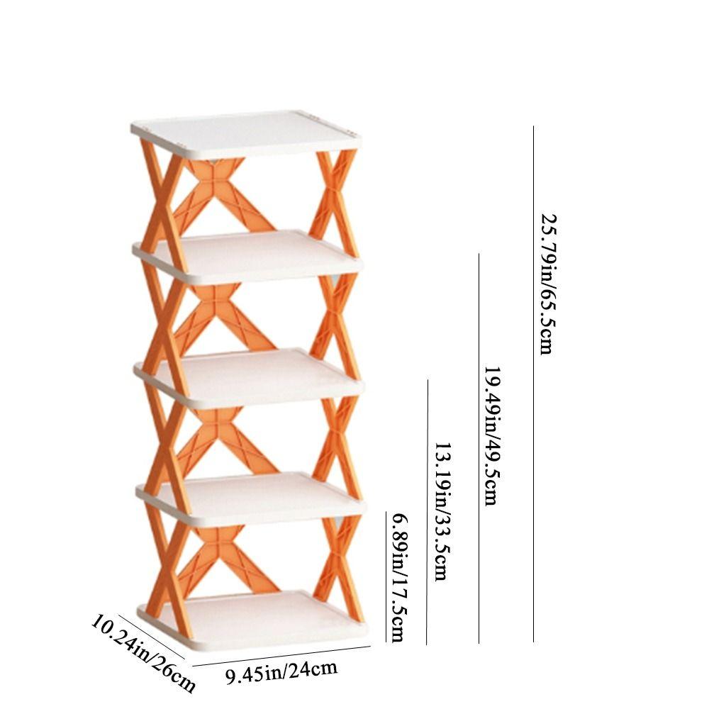 Пластиковая многослойная полка для хранения обуви, 2-5 слоев, органайзер для обуви, штабелируемая стойка для обуви, для дома