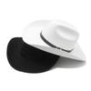 Simple Woolen Western Cowboy Hat Minority Tibetan Top Hat Grassland Curled Woolen Felt Hat Jazz Hat