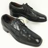 Pre-80s Vintage FLORSHEIM Plain Toe Business Shoes Black Size 9D 26.0-27.0 Men's(USED)