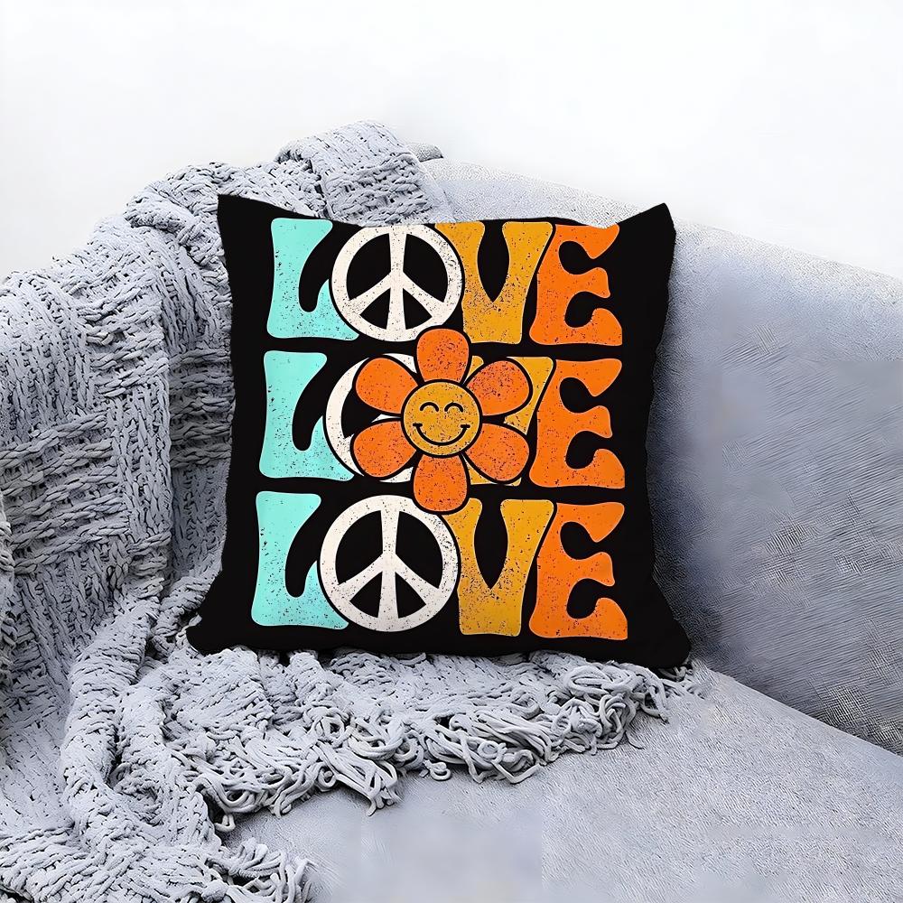 serene peace Cushion Cover Premium Comfort Reversible Pillow Cove Two in One Design for Any Room Car Interior