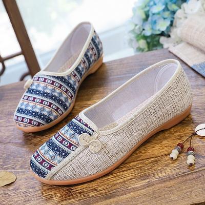 2025 новые старые пекинские тканевые туфли осенние женские туфли повседневные туфли для мамы нескользящая подошва из говяжьей жилы обувь для женщин среднего и пожилого возраста