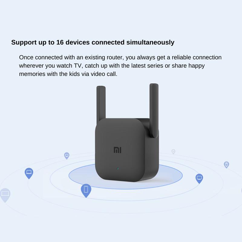 Оригинальный Xiaomi Wi-Fi маршрутизатор, усилитель Pro маршрутизатор 300 м, расширитель беспроводной сети, усиление сигнала, 2 антенны, домашний офис