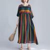 Plus Size Vintage Women Casual Loose Long Summer Dress