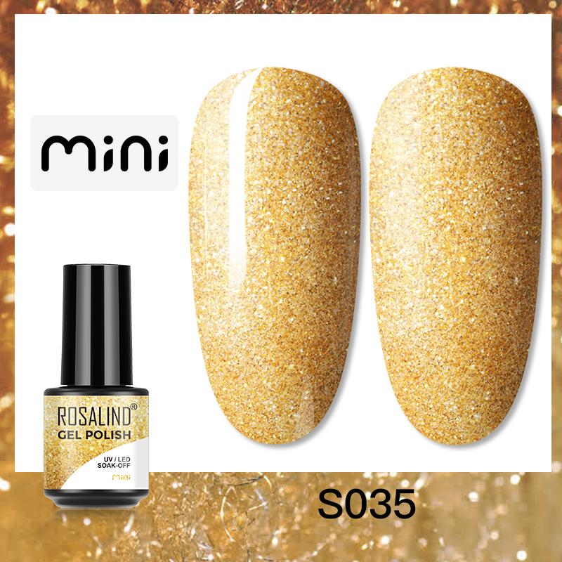 ROSALIND 150 цветов мини-гель-лак для ногтей, замачиваемый УФ-гель для ногтей, долговечная основа, верхний гель-лак, температура, кошачий глаз, блестящий гель для ногтей, клей