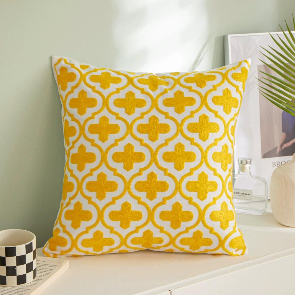 Nordic Ins Style Geometric Embroidery Pillowcase Creative 3D Home Decoration Cushion Cover Fashion Bohemia Series Pillow Case