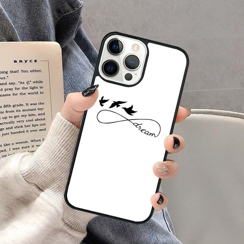 Чехол для телефона Dream infinity для iPhone 17 Air 16 16e 15 Plus для Apple 13 11 12 14 Pro Max Cover coque Shell