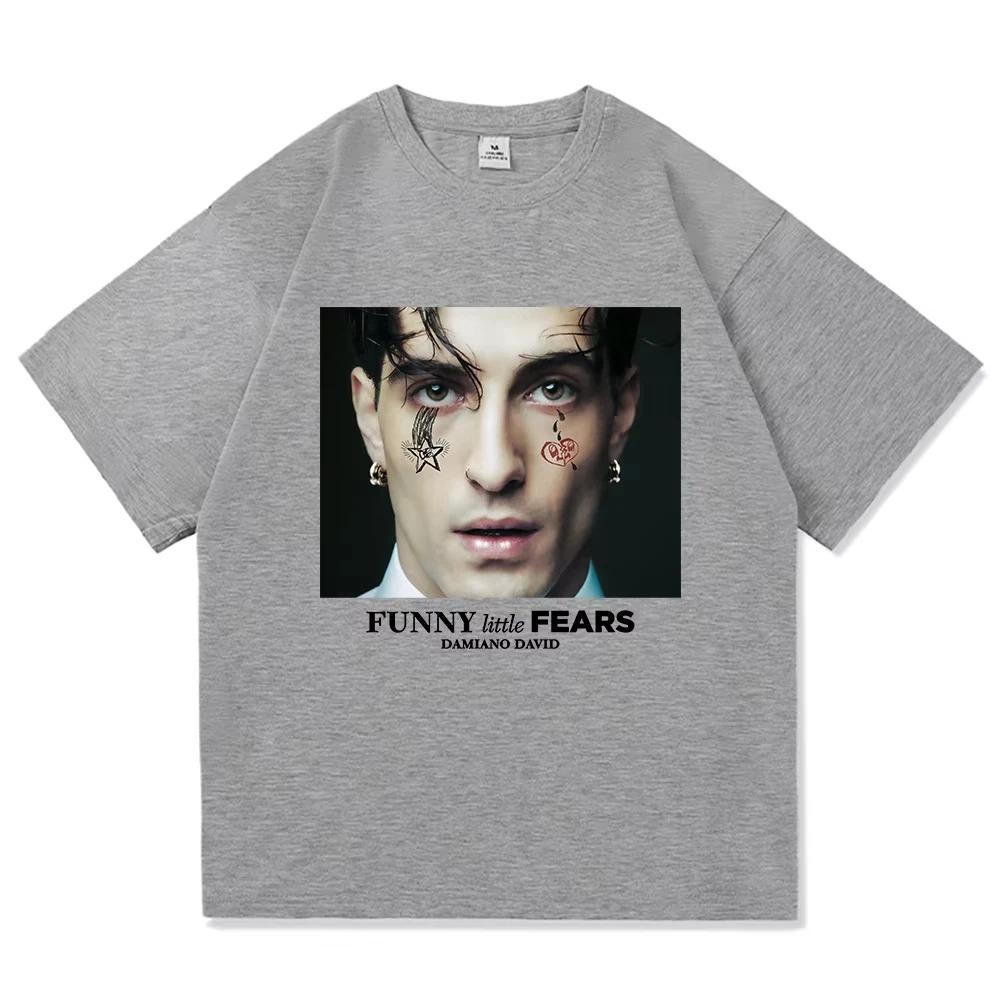 Damiano David Funny Little Fears T Shirt Next Summer 2025 Men Women Clothing Harajuku Clothes High Quality Tops Cotton Tshirts