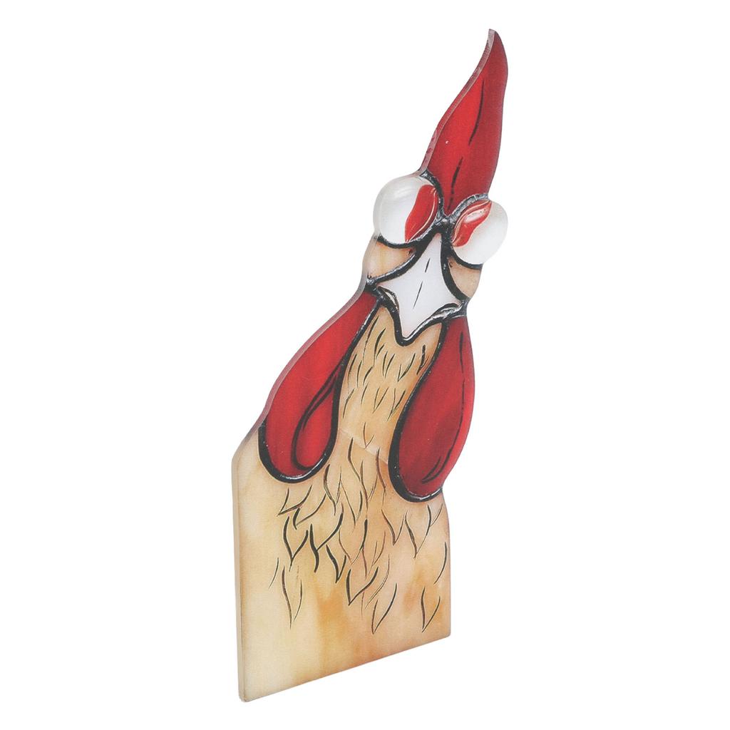 Rooster Window Corner Decor Acrylic Handcrafted Cute Funny Peeping Rooster Window Decoration for Home Balcony