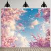 2D Plane 1 Piece of Pink Cherry Blossom Suitable for Party Decoration and Indoor or Outdoor Home Decoration