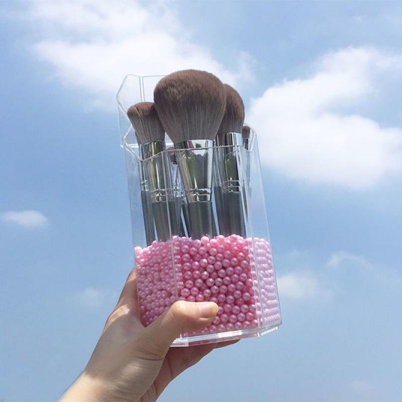 Набор из 14 мягких кистей для макияжа для начинающих: Включает кисти для рассыпчатой пудры, теней, румян и хайлайтера