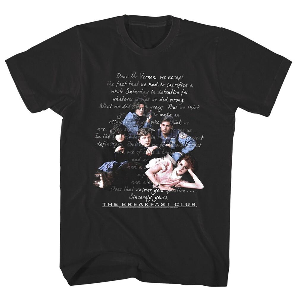 Breakfast Club Men's T Shirt Letter Dear Mr Vernon Bender Detention Classic Tee Unisex T-Shirt