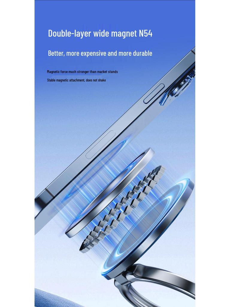 Multifunctional Foldable Rotatable Vacuum Magnetic Phone Holder with Adjustable Height and Portable Mini Suction Cup
