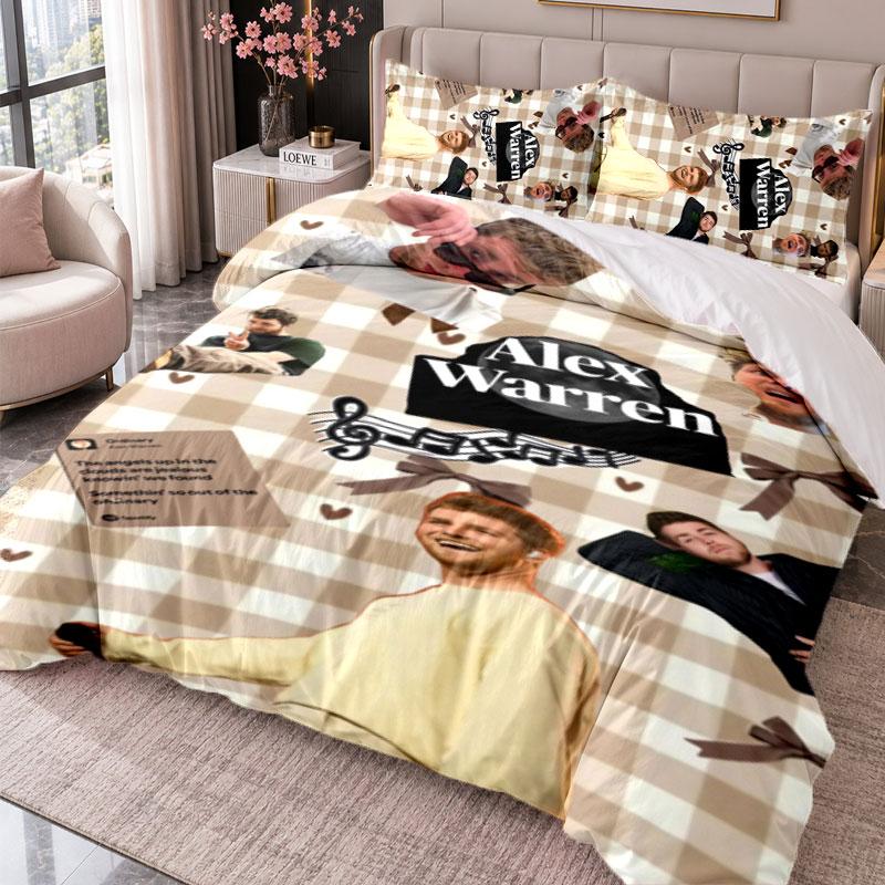 Alex Warren 3Pcs Bedding Set Duvet Cover With Two Pillowcases For Bedroom Home Decoration