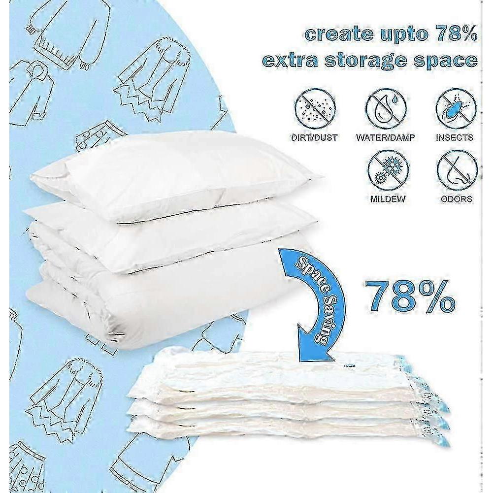 Vacuum Bags For Clothes Duvets, 12 Pieces Storage Bags Travel 4 Large 100x80